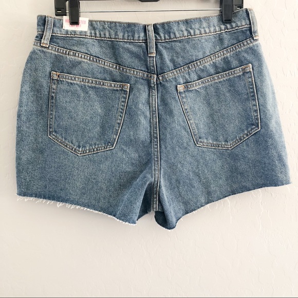 PINK VS High Rise Cut Jean Shorts Light Wash 31 - Picture 5 of 5
